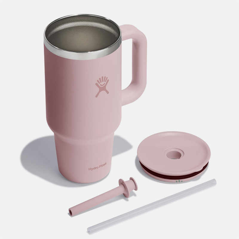 32oz All Around Travel Tumbler כוס שתיה עם ידית צד וקש image number null